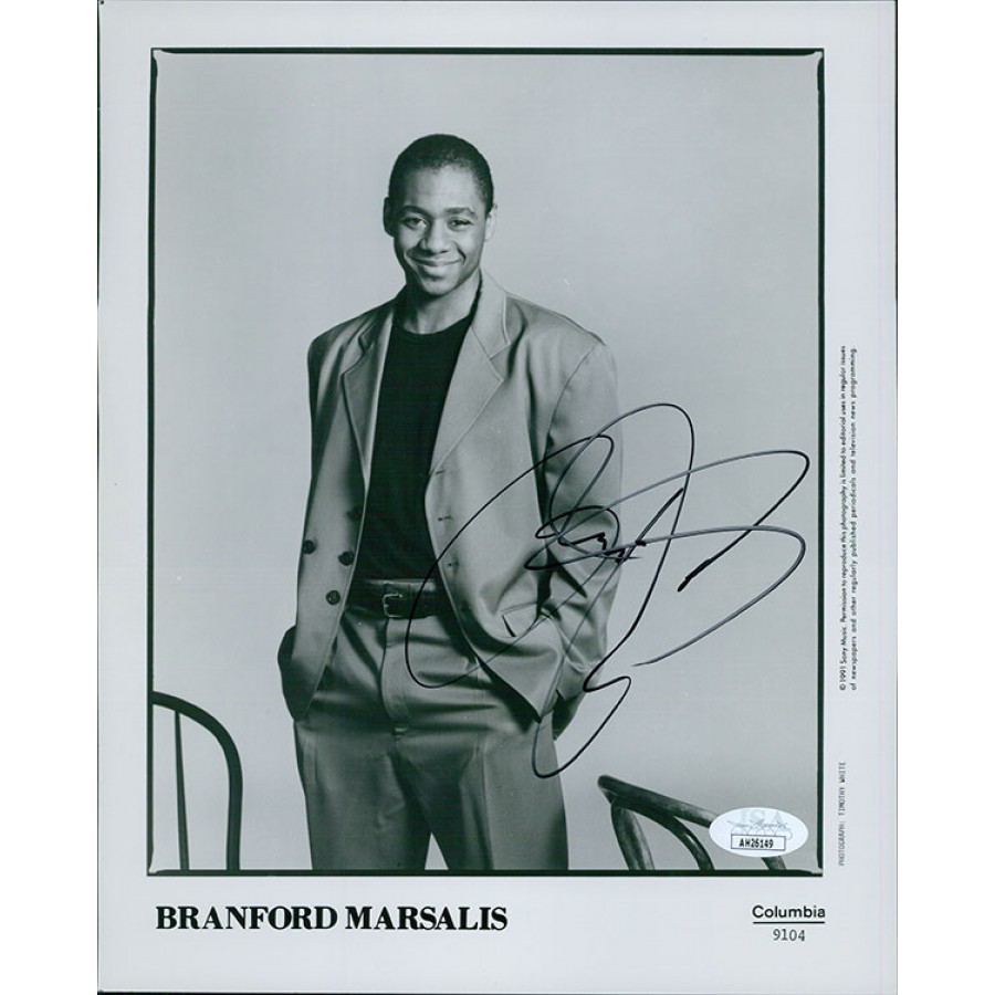 Branford Marsalis Jazz Musician Signed 8x10 Glossy Promo Photo JSA